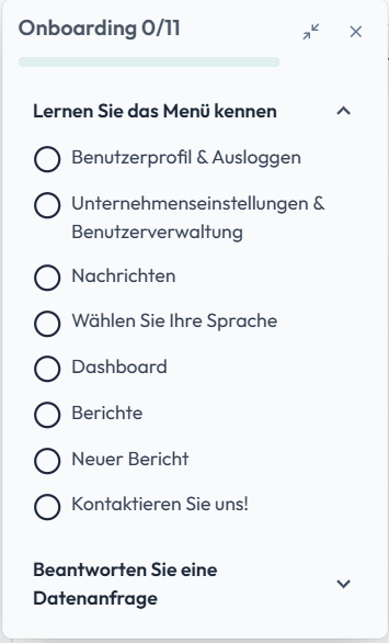 Geführtes Onboarding
